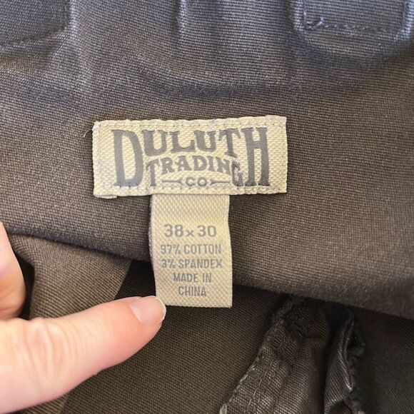 Duluth Mens Flex Fire Hose Brown Cargo Denim Jeans Relaxed Fit size W38 x L30 - Picture 9 of 11